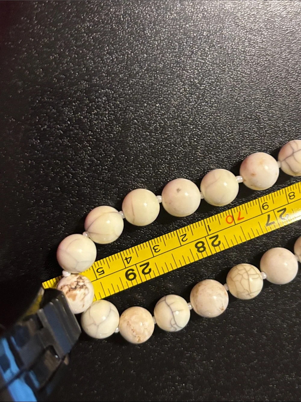 Chico's Cream Howlite-Style‎ Beaded Necklace